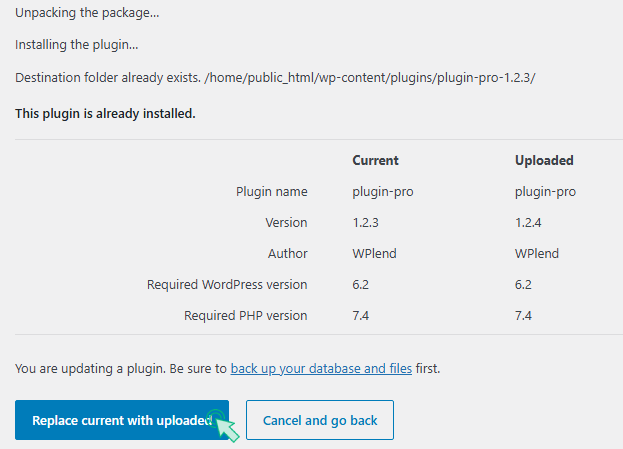 Updating plugin