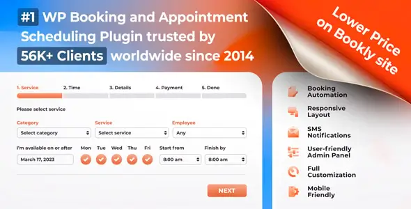Bookly PRO 10.5 – Appointment Booking and Scheduling WP Plugin Bookly PRO download